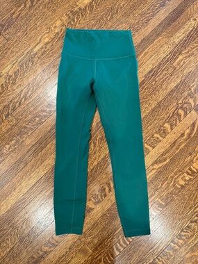 lululemon green wunder train leggings size 4